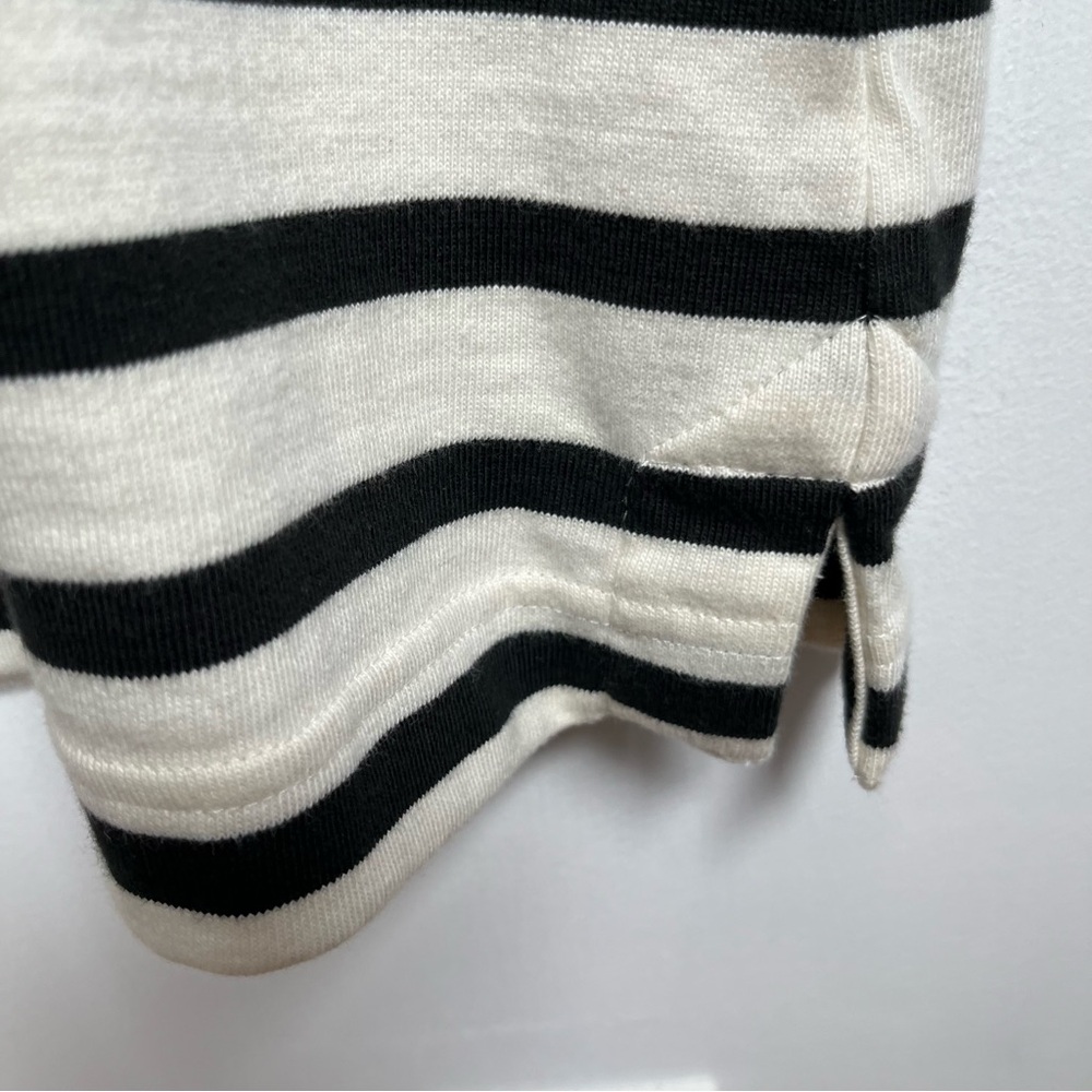 J.Crew Tie-back Short Sleeve T Shirt mini dress in stripe Ivory Size XL - Picture 6 of 11